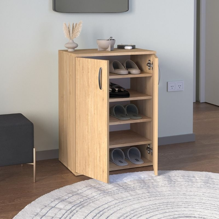 Παπουτσοθήκη - Ντουλάπι Manolo χρώμα sapphire oak 60x38x81,4εκ.
