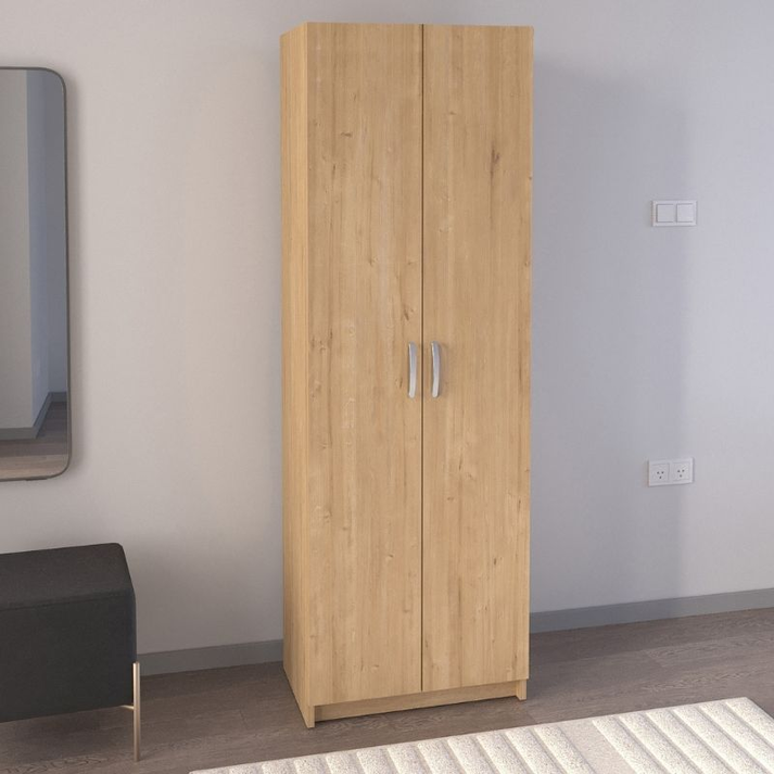 Παπουτσοθήκη Renso δίφυλλη χρώμα sapphire oak 59,8x37,8x178,5εκ.