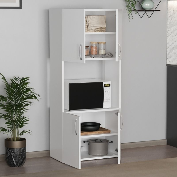 Ντουλάπα κουζίνας Armado χρώμα λευκό 60x32x140εκ.