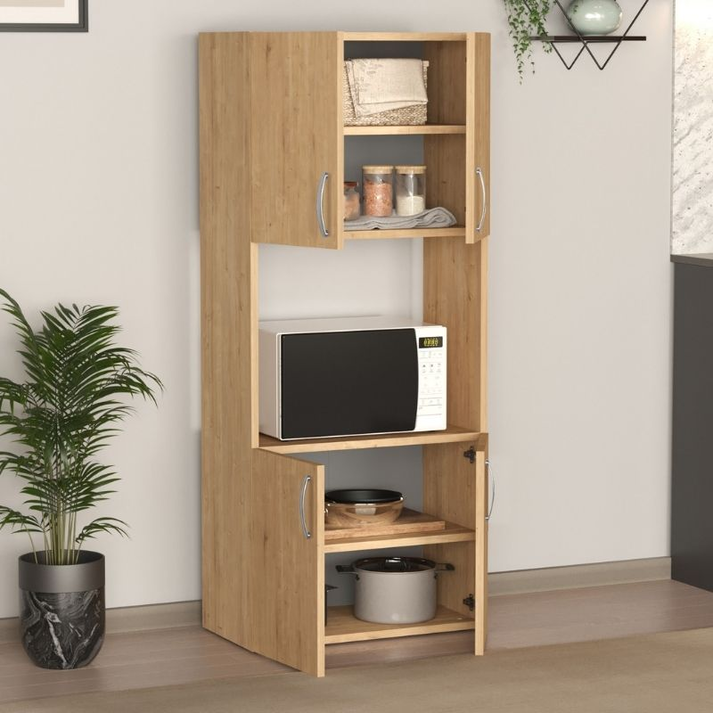 Ντουλάπα κουζίνας Armado χρώμα sapphire oak 60x32x140εκ.