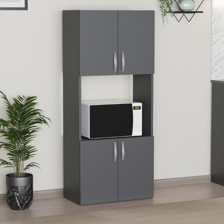 Ντουλάπα κουζίνας Armado χρώμα ανθρακί 60x32x140εκ.