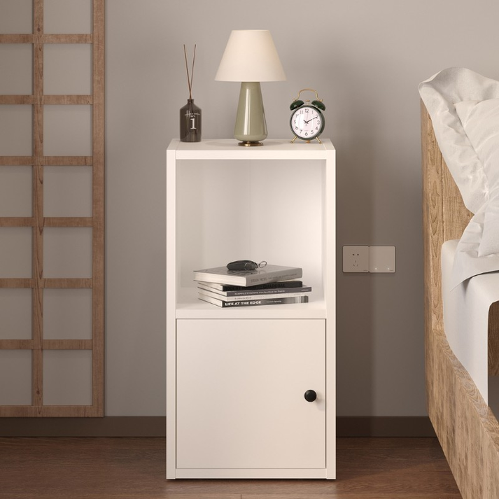 Κομοδίνο Vito χρώμα λευκό 34x30x66,4εκ.