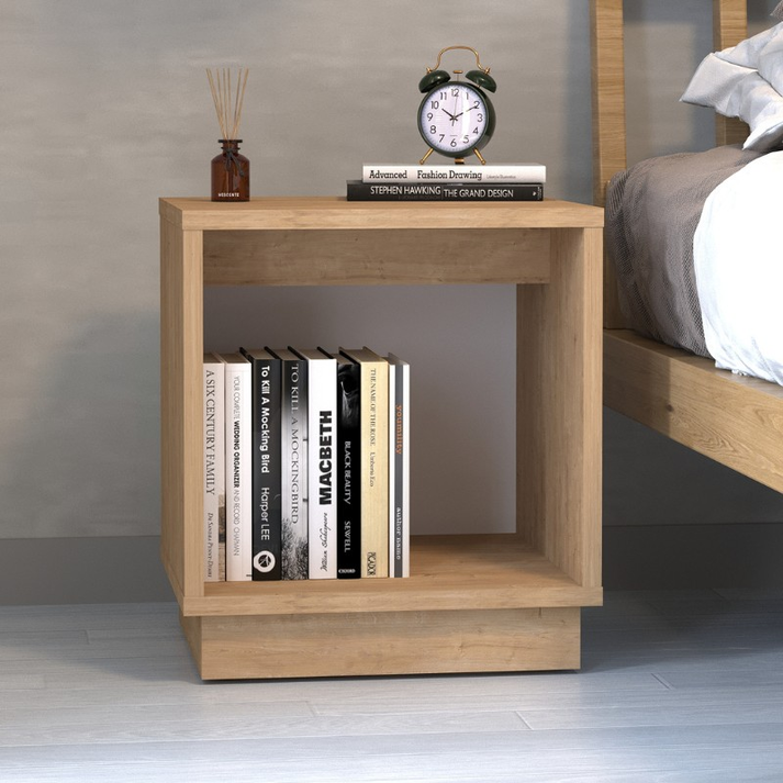 Κομοδίνο Gino χρώμα sapphire oak 40x35,3x45εκ.