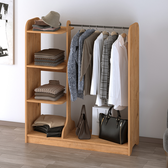 Έπιπλο εισόδου Rozesme χρώμα pine oak 120x40x135εκ.