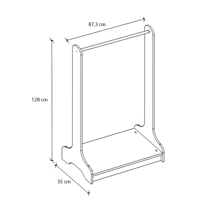 Έπιπλο εισόδου Belgum χρώμα λευκό 87,3x35x128εκ.