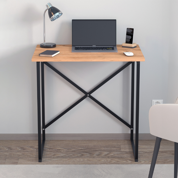 Γραφείο εργασίας Verne χρώμα pine oak 75x52x73,8εκ.