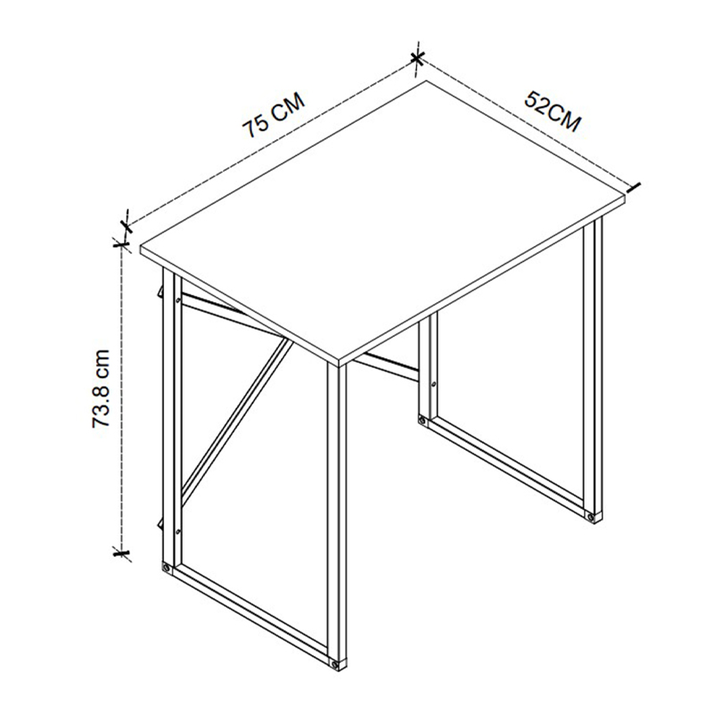 Γραφείο εργασίας Verne χρώμα pine oak 75x52x73,8εκ.