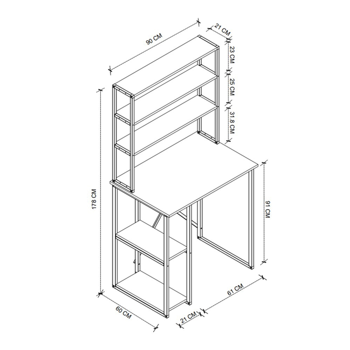 Έπιπλο πλυντηρίου Berkus χρώμα pine oak 90x60x178εκ.
