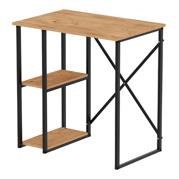 Γραφείο εργασίας Verno χρώμα pine oak 90x59,8x92,8εκ.