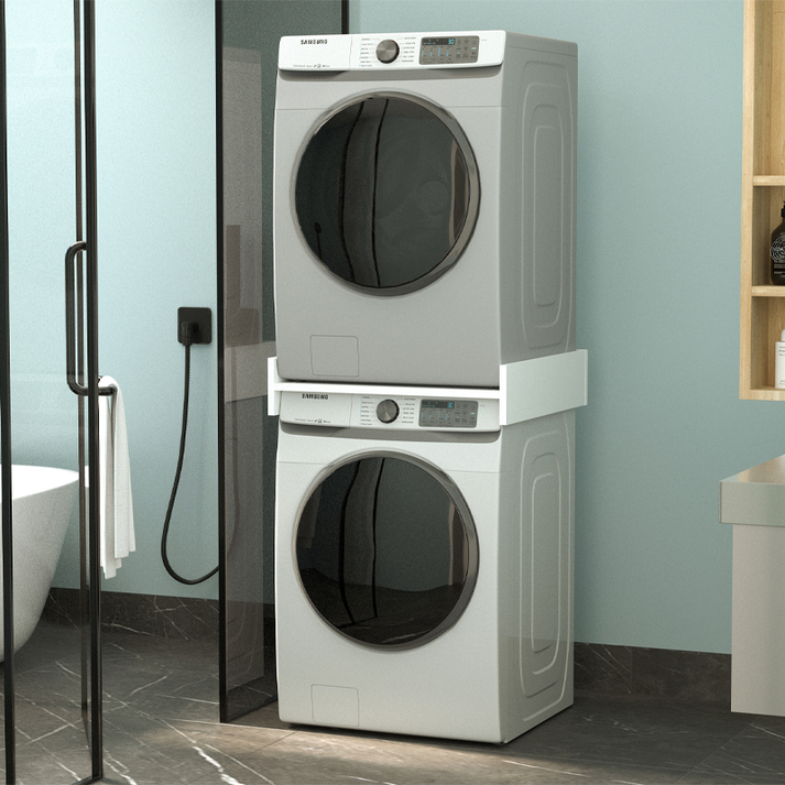 Βάση στήριξης πλυντηρίου - στεγνωτηρίου Sunta χρώμα λευκό 65,8x61,9x15εκ.