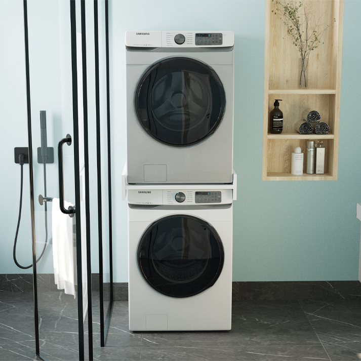 Βάση στήριξης πλυντηρίου - στεγνωτηρίου Sunta χρώμα λευκό 65,8x61,9x15εκ.