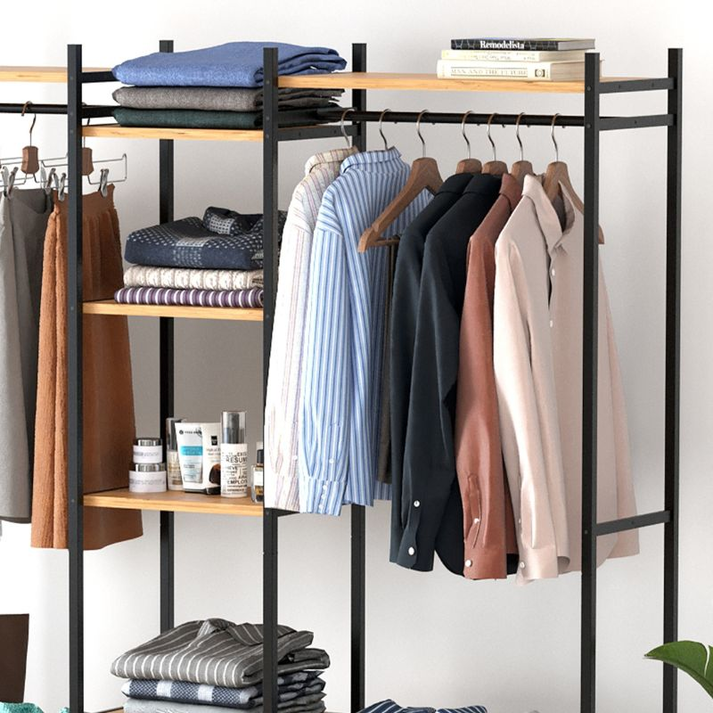 Ντουλάπα ρούχων ανοιχτή - Έπιπλο εισόδου Openix χρώμα pine oak 171,7x34,2x180,7εκ.