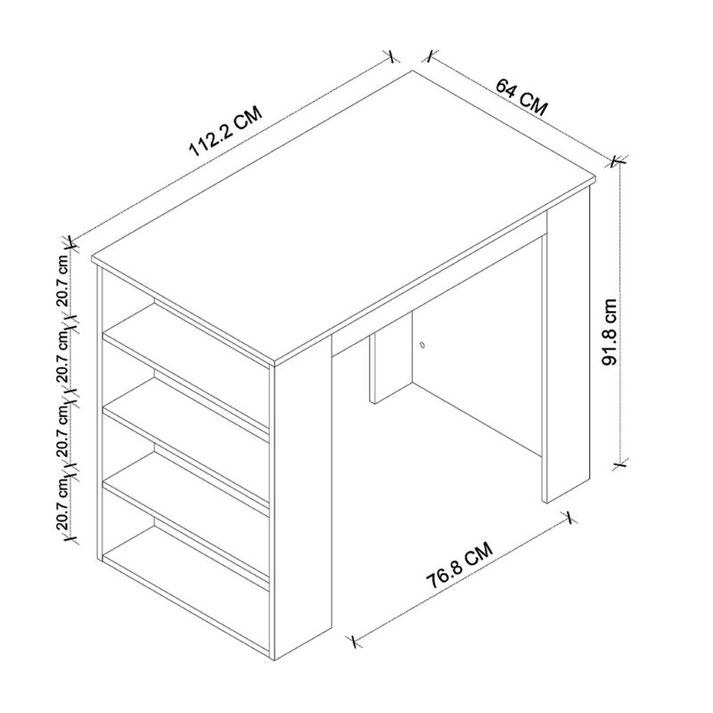 Τραπέζι μπαρ Toska χρώμα pine oak 112,2x64x91,8εκ.