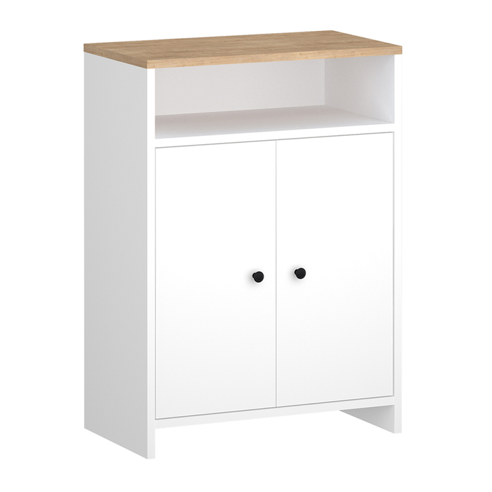 Παπουτσοθήκη - Ντουλάπι Efsun χρώμα λευκό - sapphire oak 62x35x86εκ.