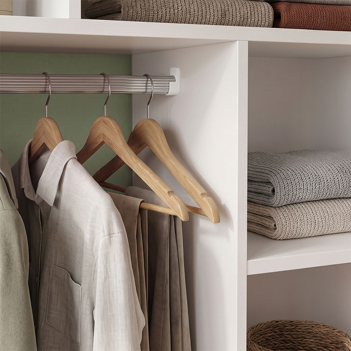 Open wardrobe - Dual entrance furniture white 120x40.3x150 cm