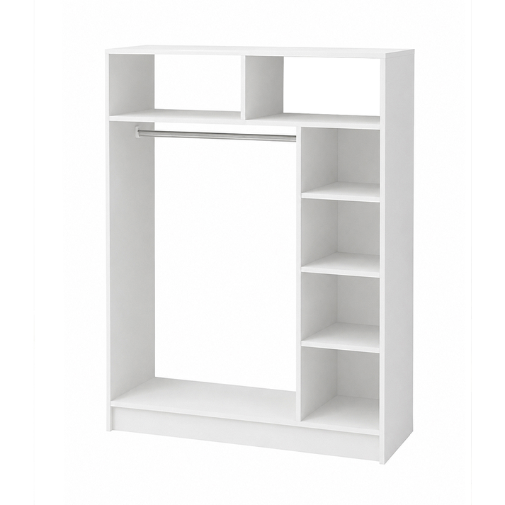 Open wardrobe - Dual entrance furniture white 120x40.3x150 cm