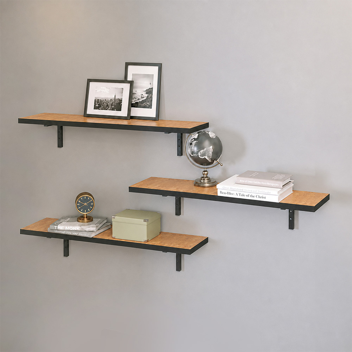 Ραφιέρα τοίχου Versa 3 τεμαχίων χρώμα pine oak 80x19x17εκ.