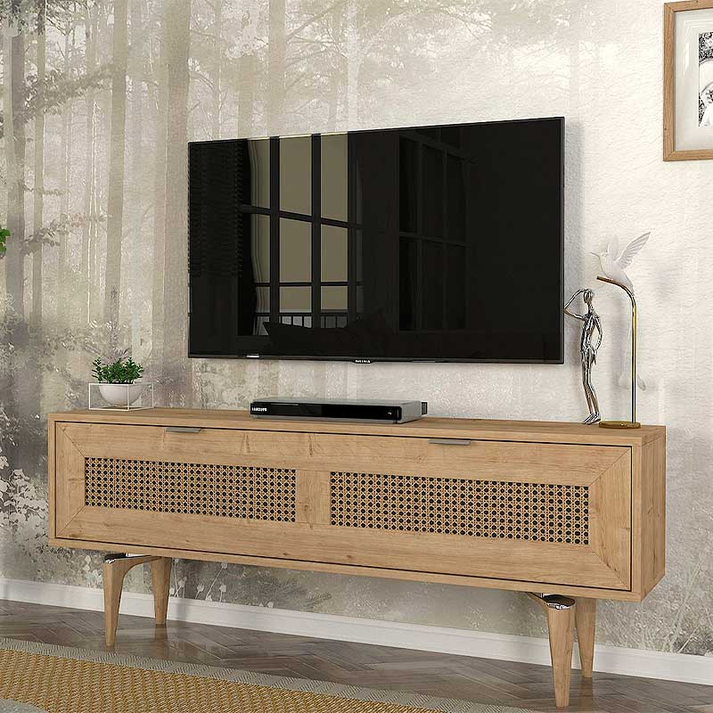 Έπιπλο τηλεόρασης Sirona χρώμα sapphire oak 140x30x55εκ.