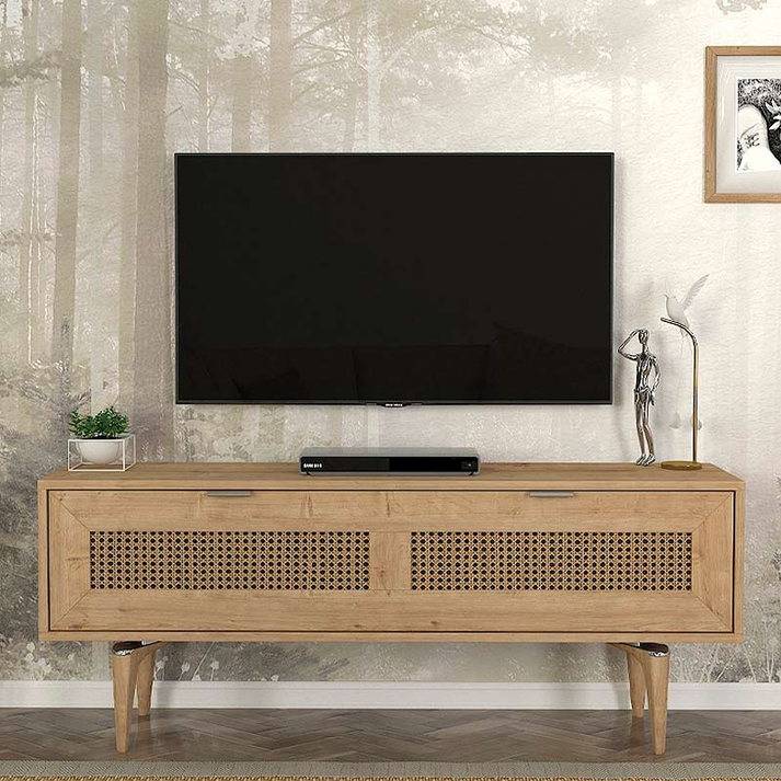 Έπιπλο τηλεόρασης Sirona χρώμα sapphire oak 140x30x55εκ.