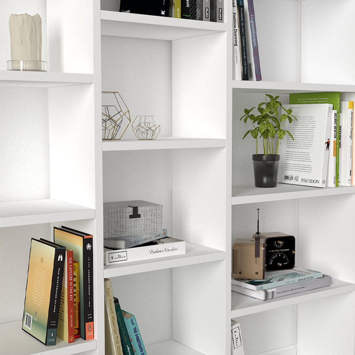 Βιβλιοθήκη Ample χρώμα λευκό 125x22x135,7εκ.