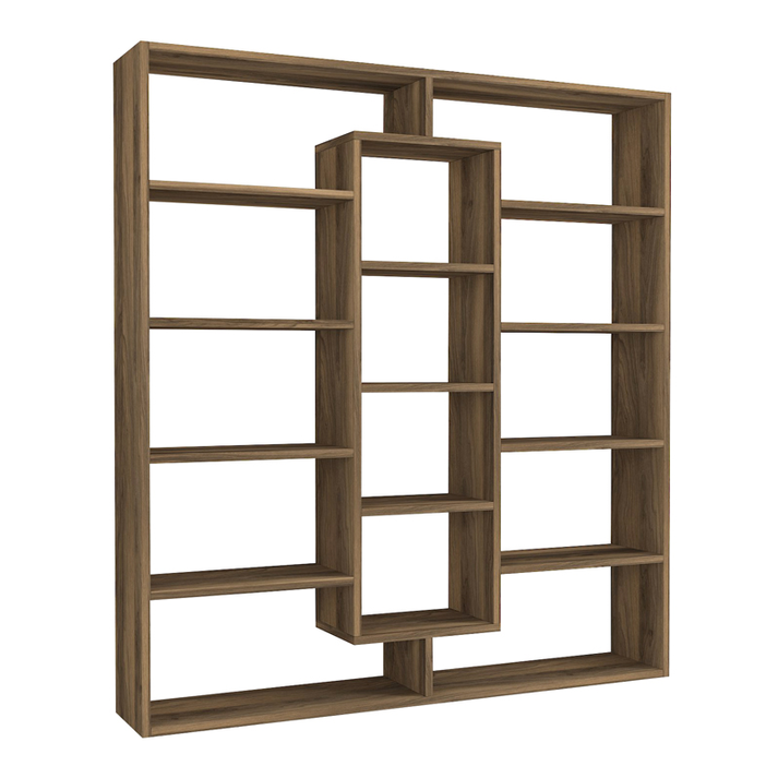 Βιβλιοθήκη Ample χρώμα καρυδί 125x22x135,7εκ.