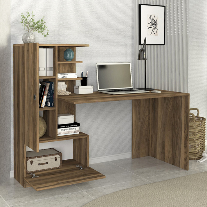 Γραφείο εργασίας Domingo χρώμα καρυδί 149,5x60x120εκ.
