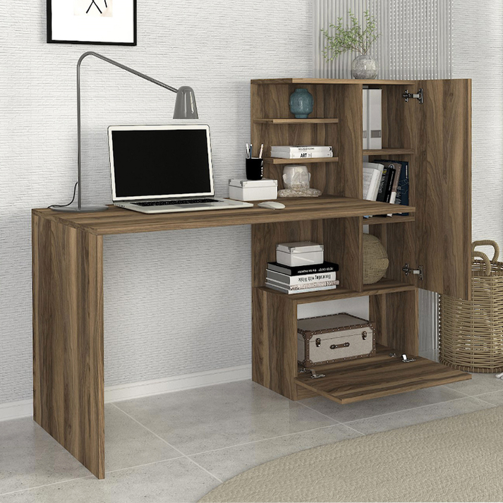 Γραφείο εργασίας Merino χρώμα καρυδί 149,5x61,8x120εκ.