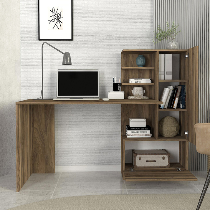 Γραφείο εργασίας Merino χρώμα καρυδί 149,5x61,8x120εκ.