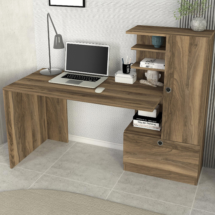 Γραφείο εργασίας Merino χρώμα καρυδί 149,5x61,8x120εκ.