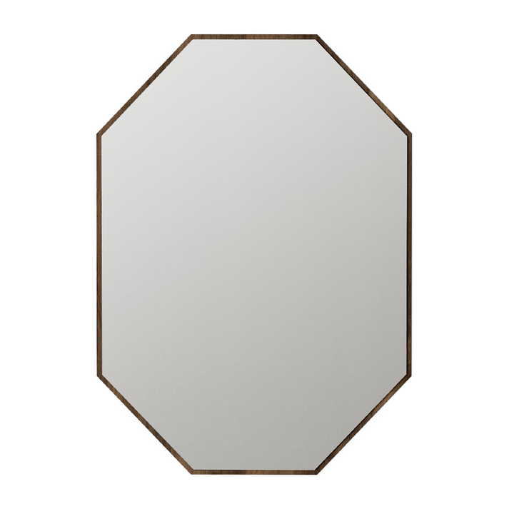 Καθρέπτης τοίχου Ursula χρώμα καρυδί 45x2x70εκ.