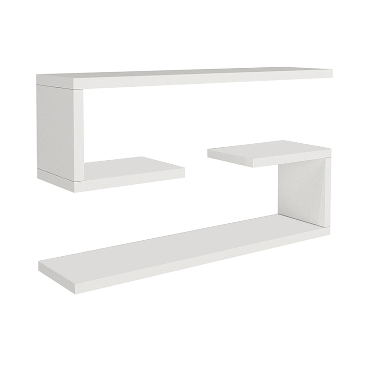 Ραφιέρα τοίχου Jenika 2 τεμαχίων χρώμα λευκό 60x14,5x18εκ.