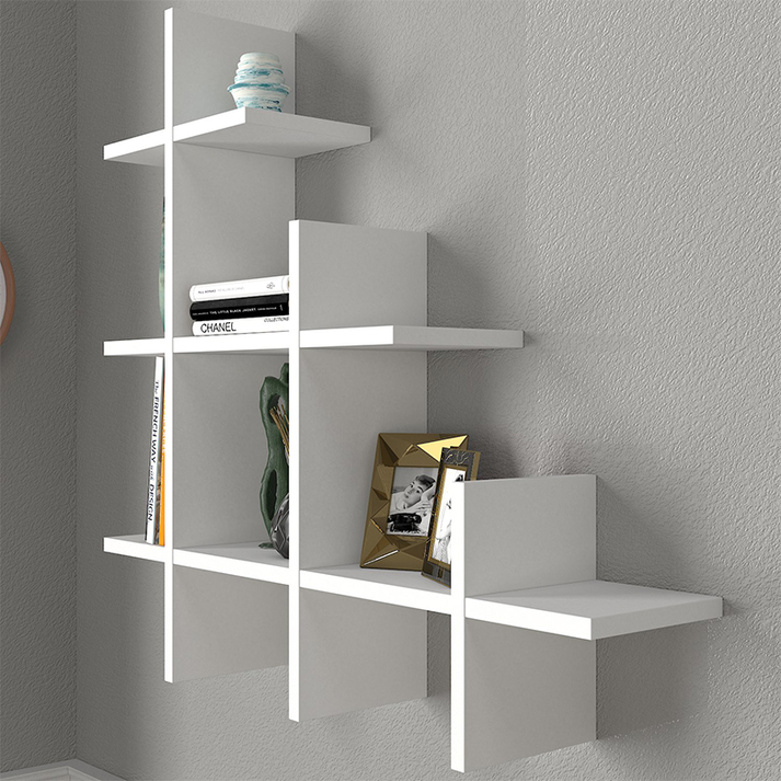 Ραφιέρα τοίχου Juke χρώμα λευκό 81,8x18x80εκ.