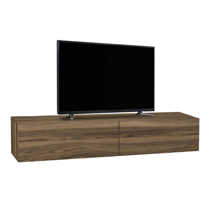 Έπιπλο τηλεόρασης επιτοίχιο Aristo με LED χρώμα καρυδί 135x31,6x25εκ.