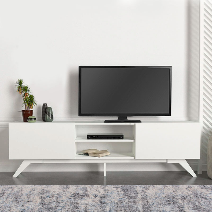 Έπιπλο τηλεόρασης Jarvis χρώμα λευκό 180x31,3x58εκ.