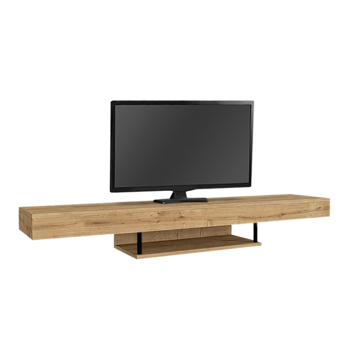 Έπιπλο τηλεόρασης επιτοίχιο Albares με LED χρώμα sapphire oak 150x29,6x22εκ.