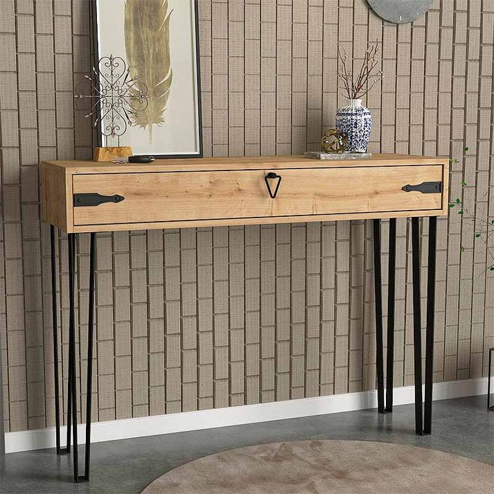 Κονσόλα Cenova χρώμα sapphire oak 120x35x89,8εκ.