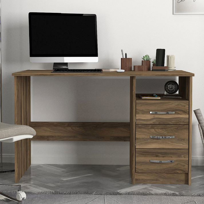 Γραφείο εργασίας Eldoris χρώμα καρυδί 120x60x75εκ.