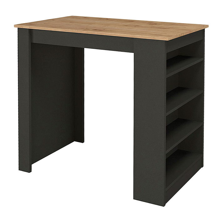 Τραπέζι μπαρ Monaco χρώμα ανθρακί - sapphire oak 120x51,6x101,8εκ.