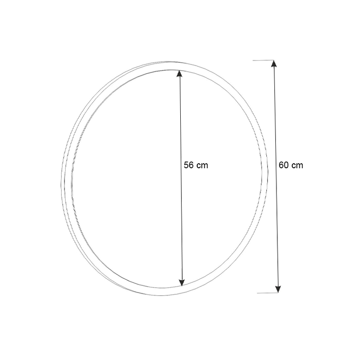 Καθρέπτης τοίχου Glob χρώμα sapphire oak 59x2x59εκ.