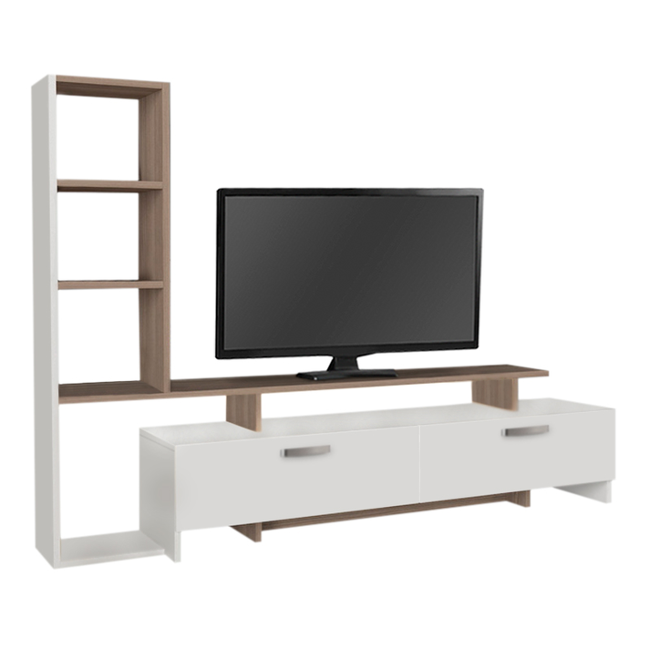 Σύνθεση τηλεόρασης Simal με LED χρώμα λευκό - cordoba 168,2x31,3x120εκ.