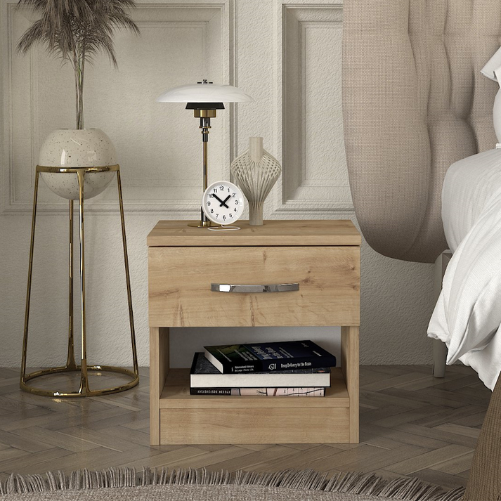 Κομοδίνο Lube χρώμα sapphire oak 40x28,2x40εκ.