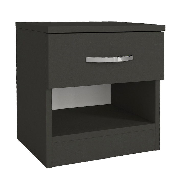 Κομοδίνο Lube χρώμα ανθρακί 40x28,2x40εκ.