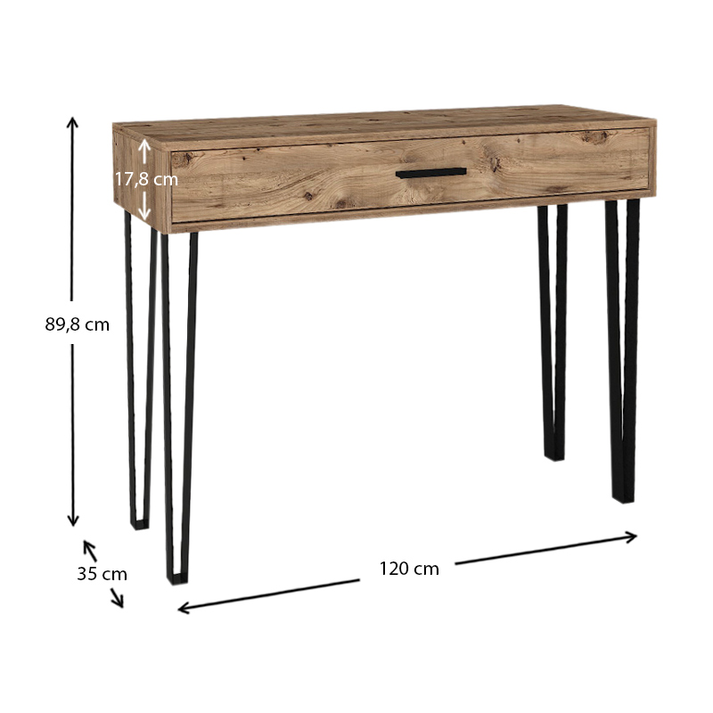 Κονσόλα Rochel χρώμα atlantic pine 120x35x89,8εκ.