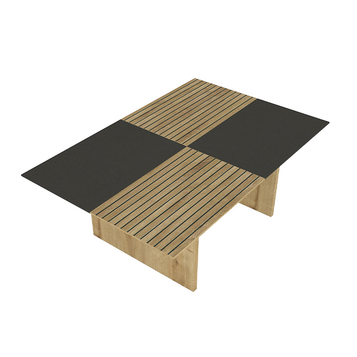 Τραπεζάκι σαλονιού Venita χρώμα sapphire oak - ανθρακί 90x60x33,8εκ.
