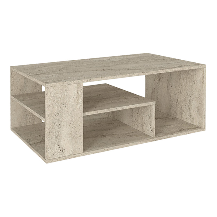 Τραπεζάκι σαλονιού Abdera χρώμα travertine 110x60x42εκ.
