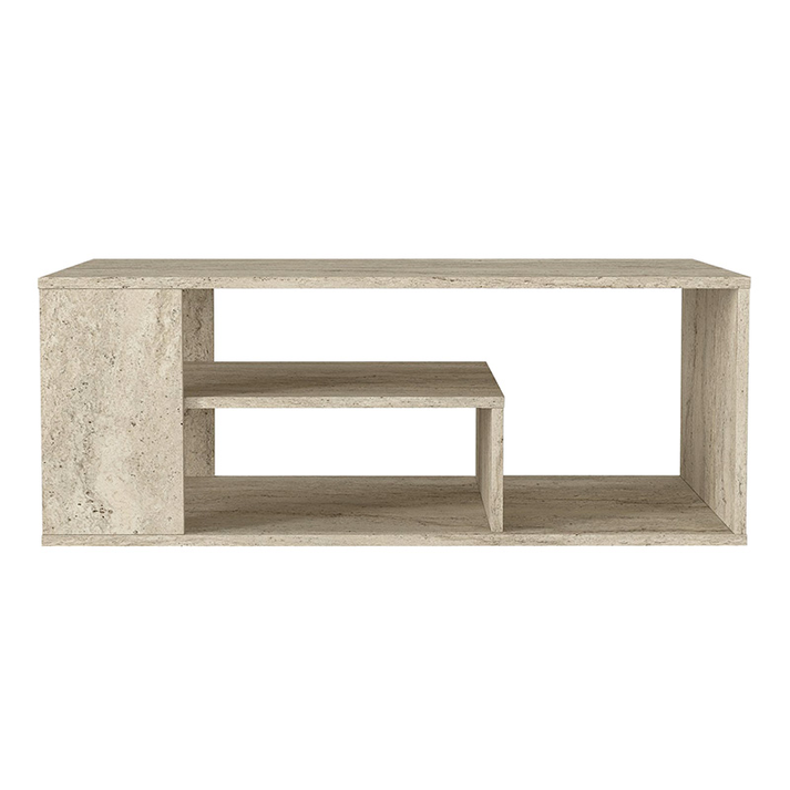 Τραπεζάκι σαλονιού Abdera χρώμα travertine 110x60x42εκ.
