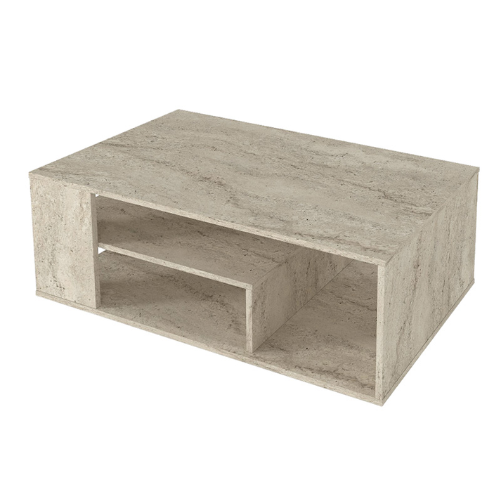 Τραπεζάκι σαλονιού Abdera χρώμα travertine 110x60x42εκ.