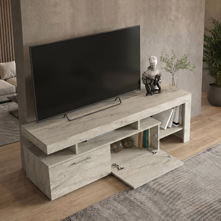 Έπιπλο τηλεόρασης Acnes χρώμα travertine 160x40x53εκ.
