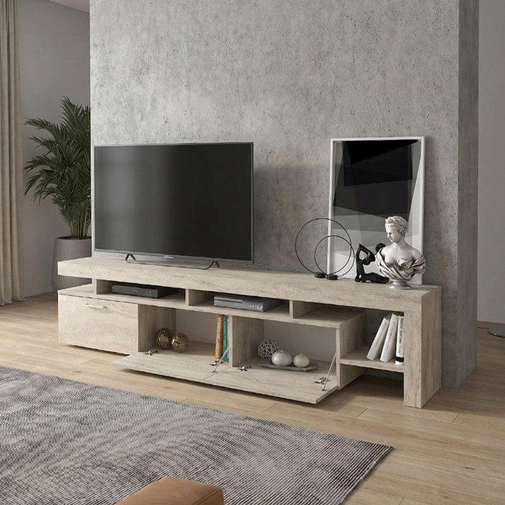 Έπιπλο τηλεόρασης Acnes χρώμα travertine 220x40x52εκ.