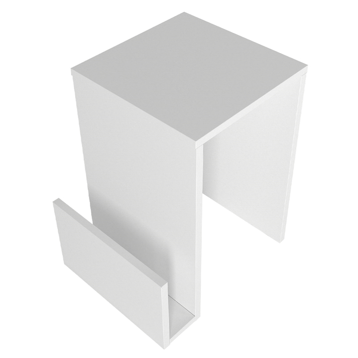 Τραπεζάκι βοηθητικό Regnar χρώμα λευκό  43,1x33,5x52εκ.